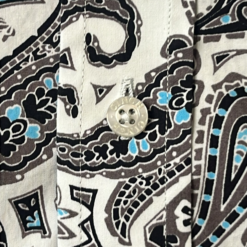 Cinch Black and Blue Paisley western Shirt - Picture 4 of 6